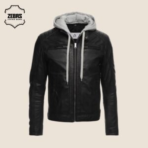 LEATHER HOODIE