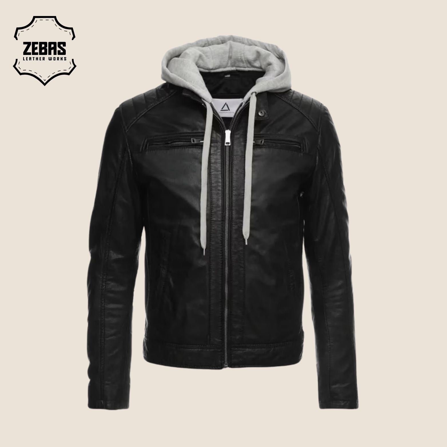 LEATHER HOODIE