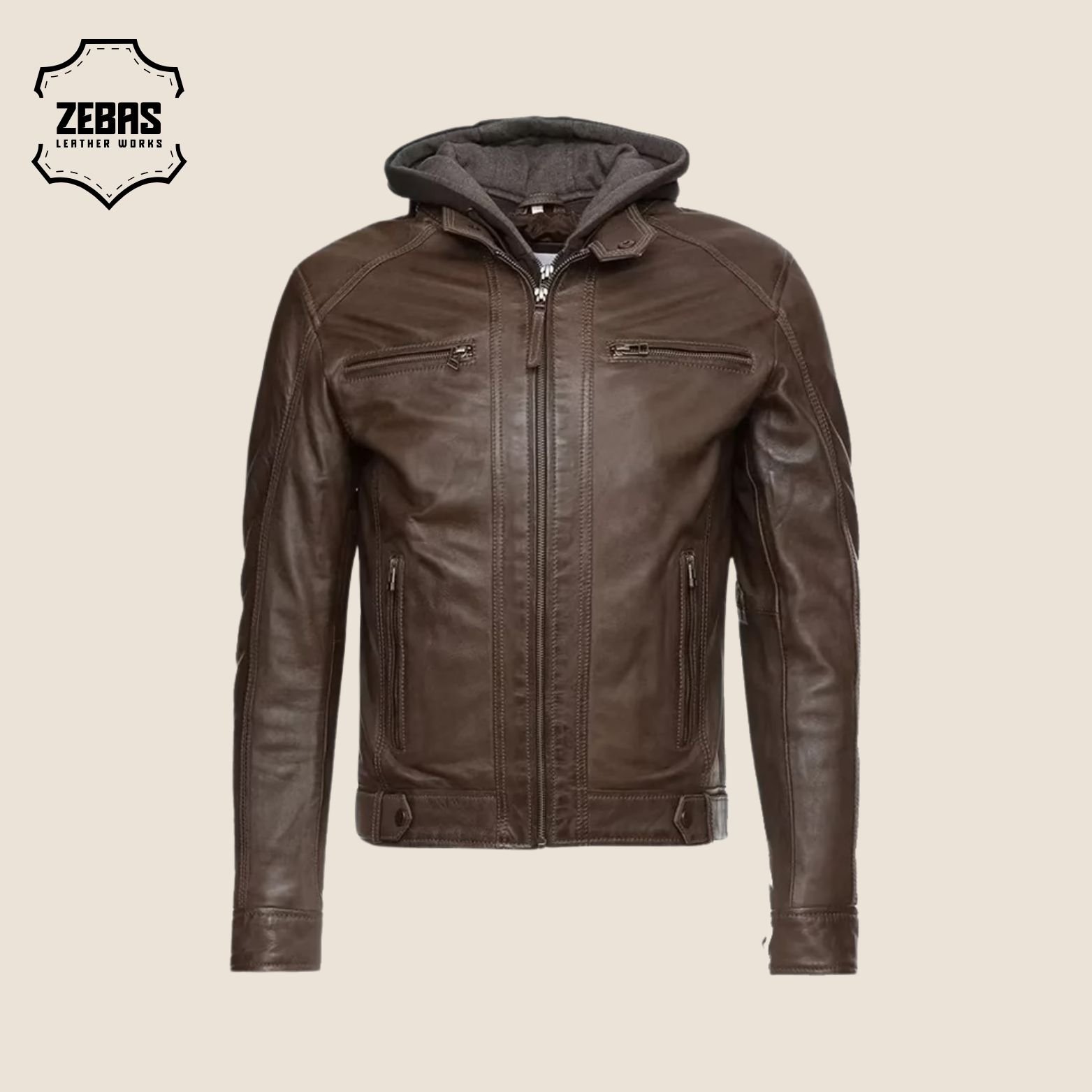 LEATHER HOODIE
