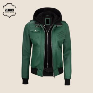 Women's Leather Hoodies