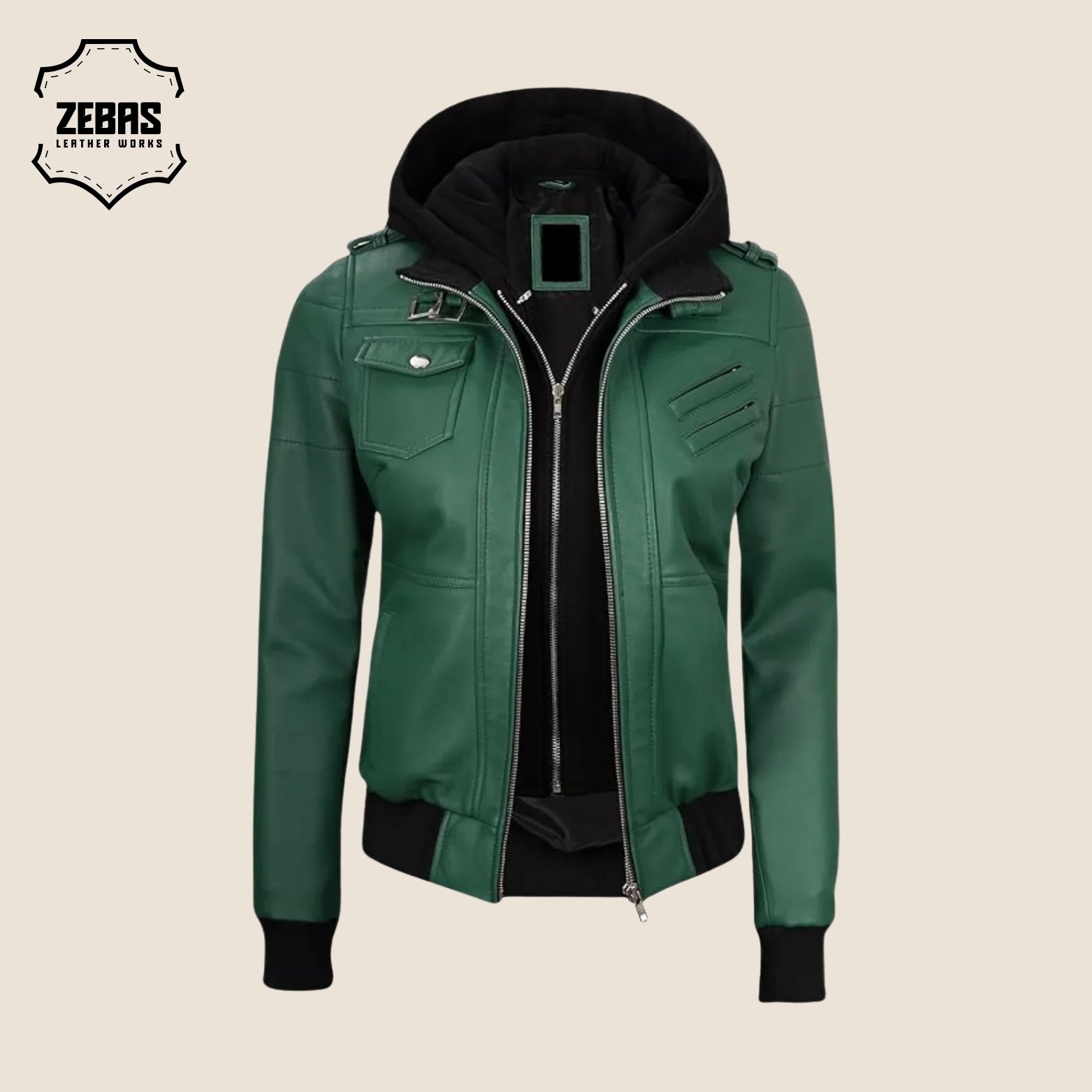 Women's Leather Hoodies