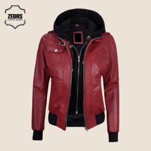 Women's Leather Hoodies
