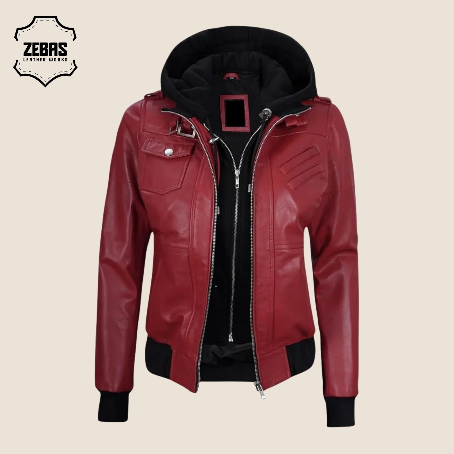Women's Leather Hoodies