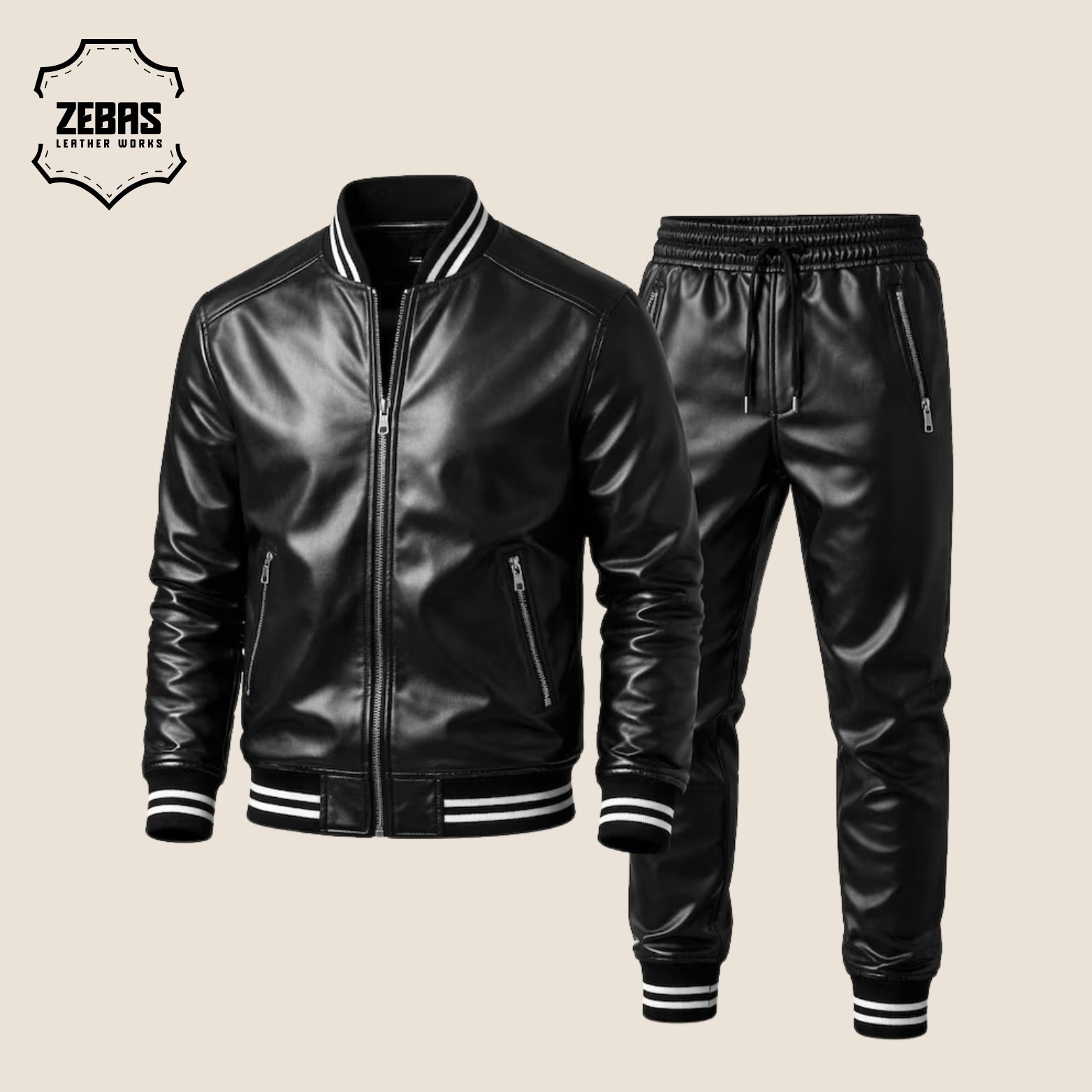 LEATHER TRACKSUIT