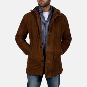 Sheriff Brown Suede Jacket for Men, Vintage Western Jacket, Classic Cowboy Suede Coat, Rugged Casual Outerwear