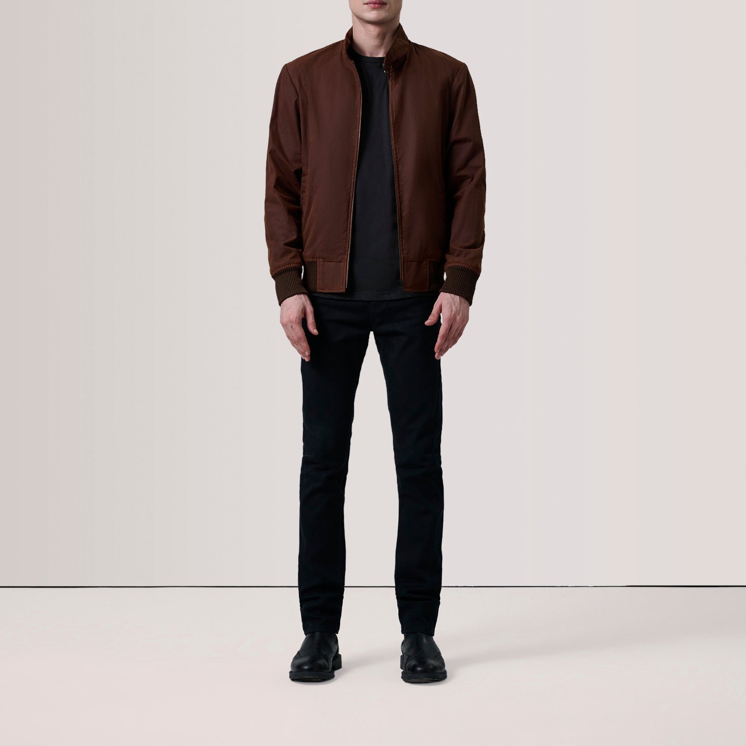 Morrison Brown Canvas Bomber Jacket, Classic Casual Flight Jacket, Stylish Everyday Outerwear - Image 3