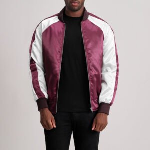 Clarke Maroon Varsity Jacket for Men, Classic Letterman Bomber, Stylish Casual Streetwear