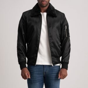 Zack Red Bomber Jacket for Men, Classic Aviator Flight Jacket, Vintage Casual Streetwear Outerwear