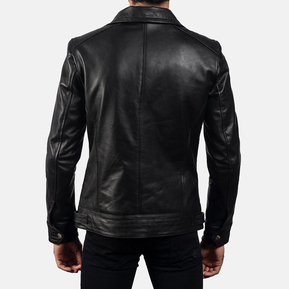Legacy Black Leather Biker Jacket for Men, Classic Motorcycle Jacket, Vintage Moto Rider Coat, Genuine Leather Outerwear - Image 5