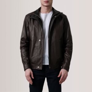 Men's Alfred Maroon Leather Bomber Jacket, Classic Aviator Flight Jacket, Stylish Moto Outerwear