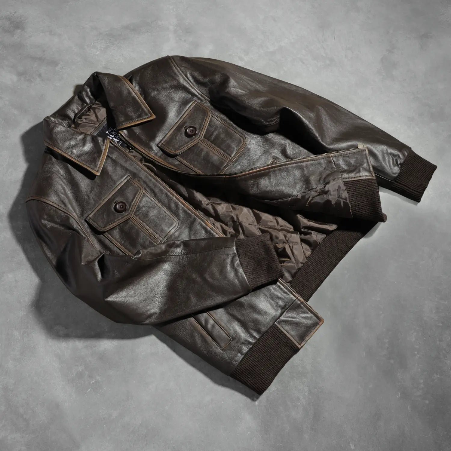 Aaron Brown Leather Bomber Jacket for Men, Vintage Aviator Flight Jacket, Classic Casual Streetwear Outerwear - Image 11