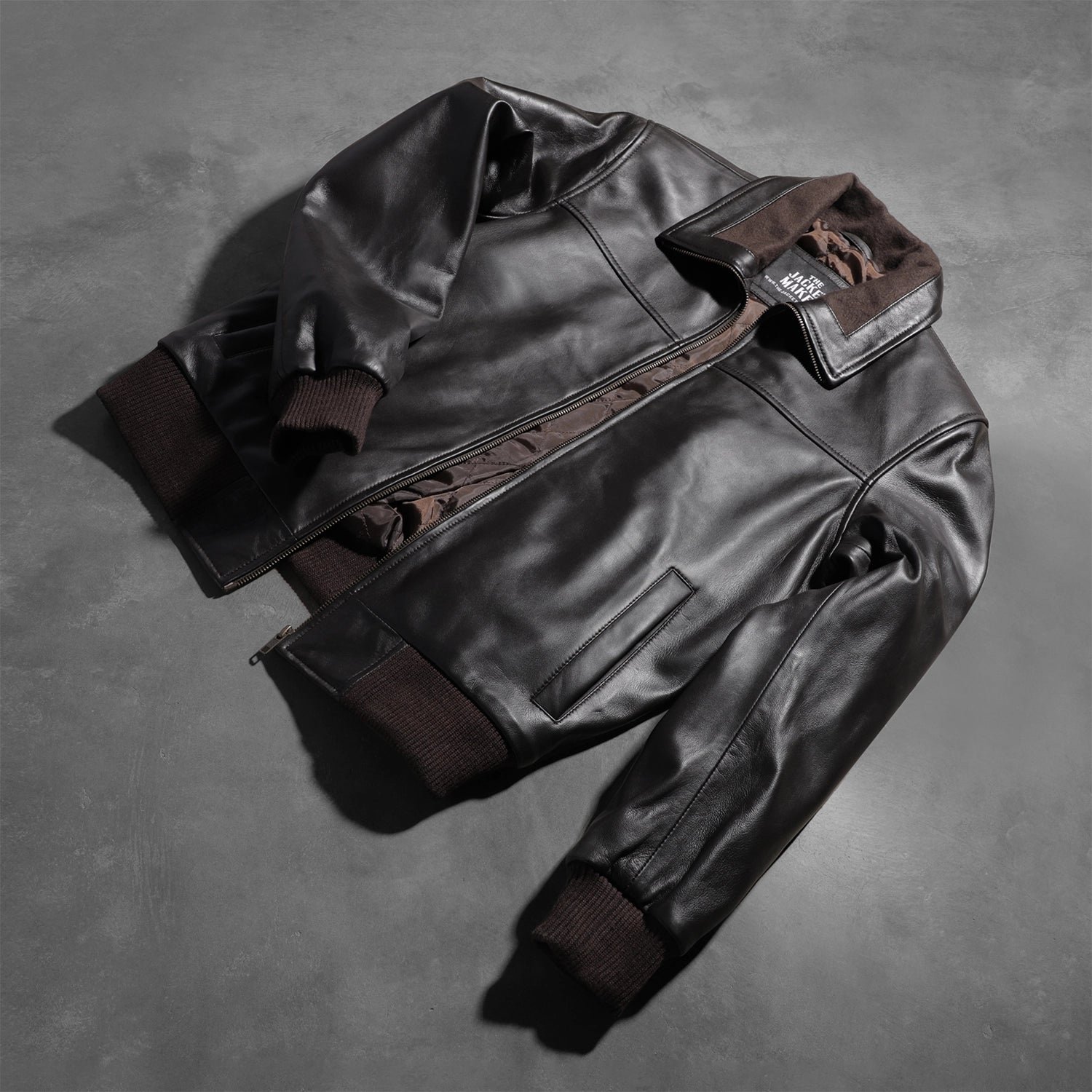 Air Rolf Brown Leather Bomber Jacket, Men's Vintage Aviator Jacket, Genuine Leather Flight Coat, Classic Biker Outerwear - Image 6
