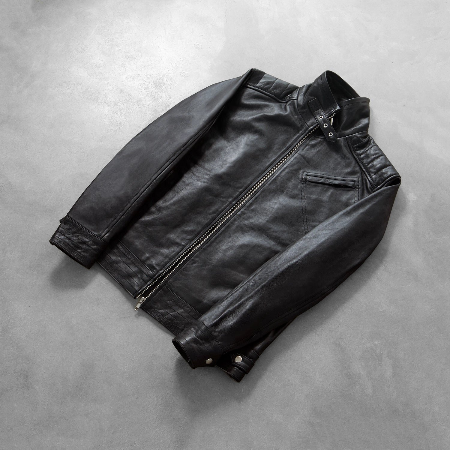 Legacy Black Leather Biker Jacket for Men, Classic Motorcycle Jacket, Vintage Moto Rider Coat, Genuine Leather Outerwear - Image 7