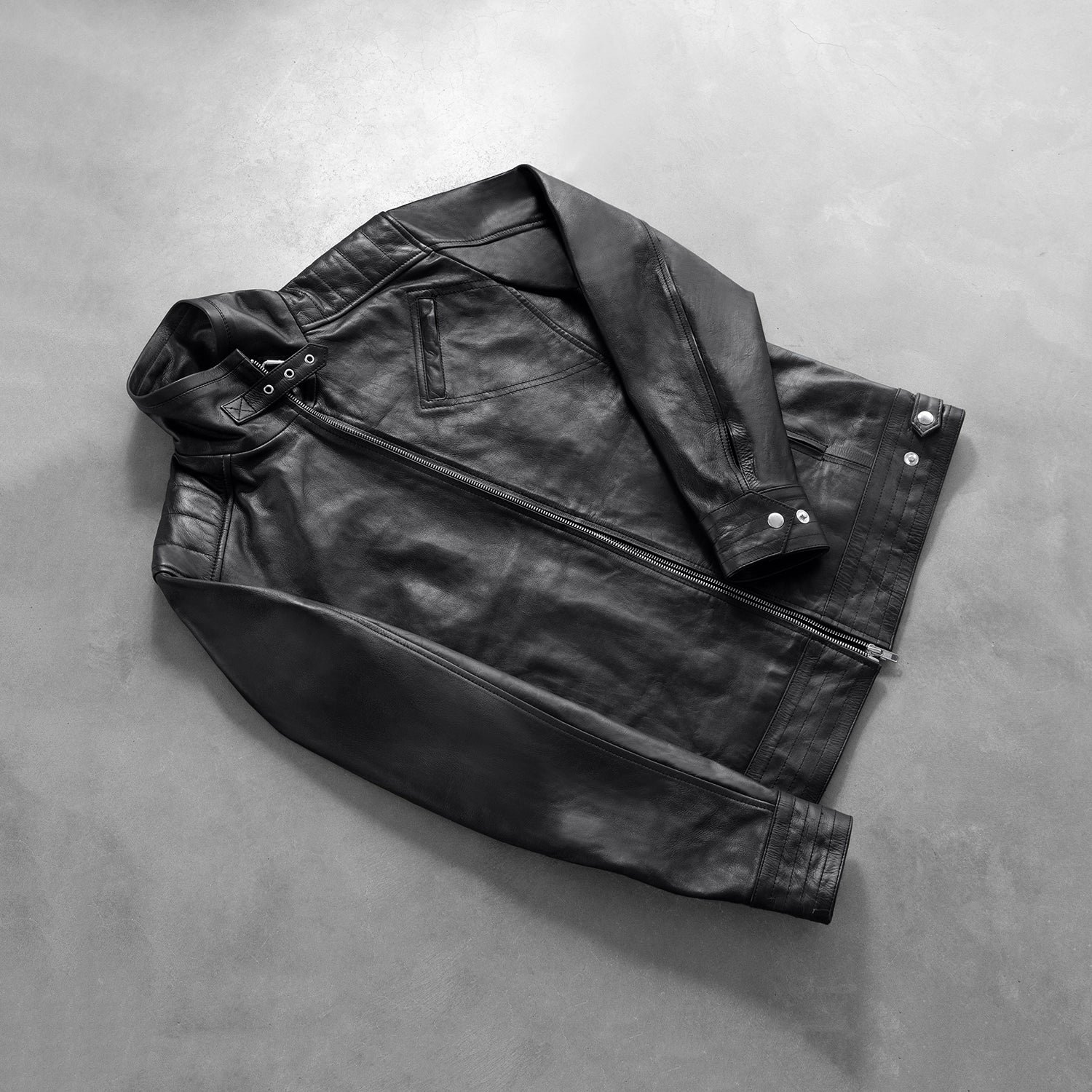 Legacy Black Leather Biker Jacket for Men, Classic Motorcycle Jacket, Vintage Moto Rider Coat, Genuine Leather Outerwear - Image 8