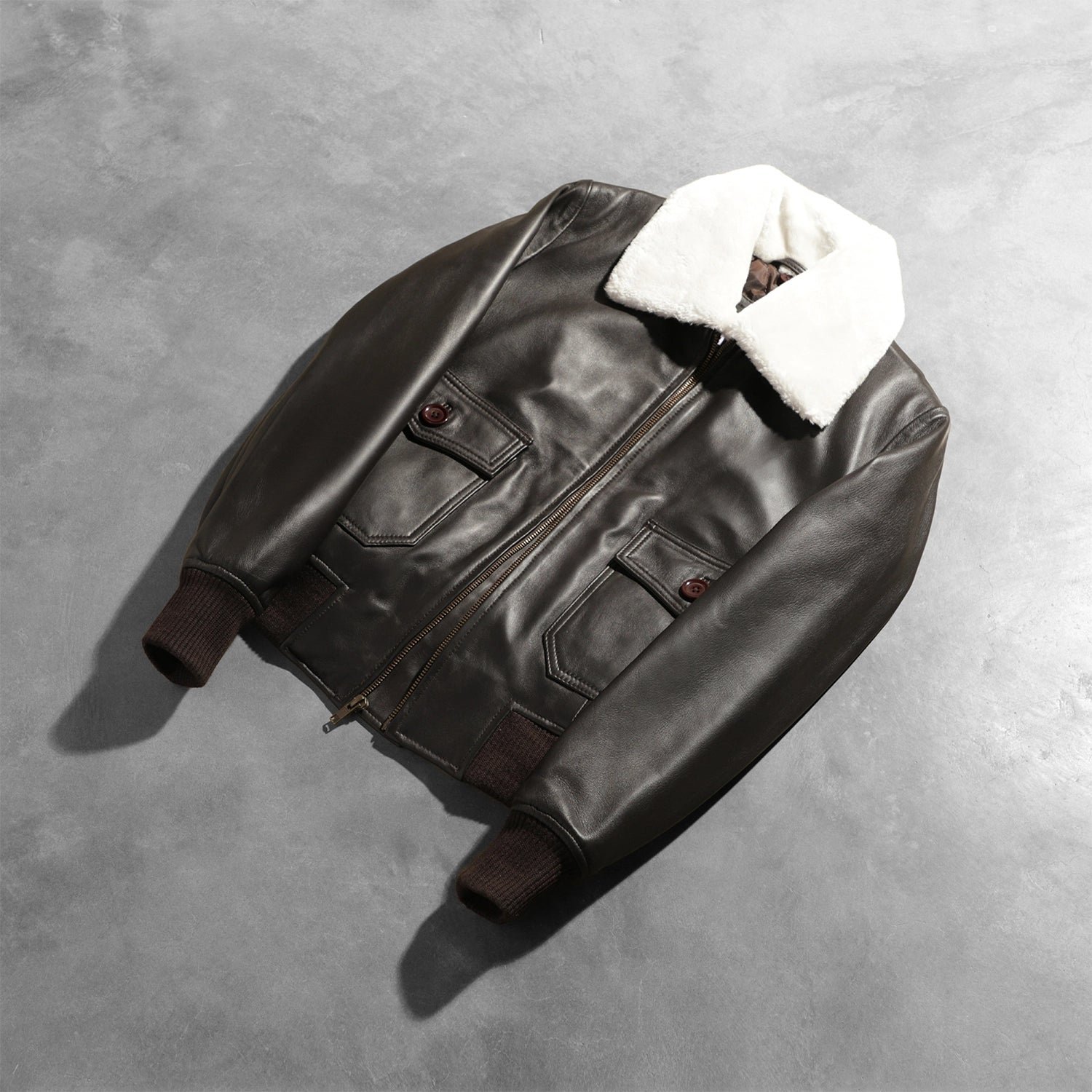 Stella G-1 Brown Leather Bomber Jacket for Women, Classic Aviator Flight Jacket, Vintage Style - Image 7